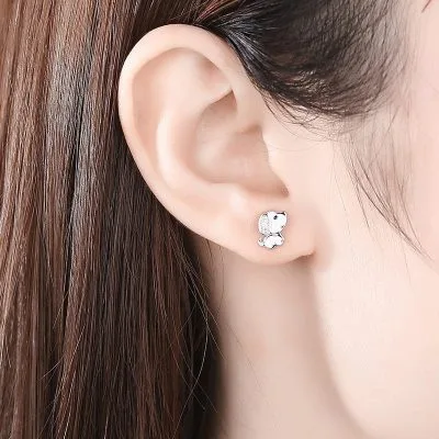 Bông Tai Bạc Nữ Chó Cún Nhỏ đính đá CZ LILI 697393 3