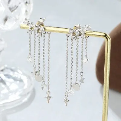 Bông Tai Bạc Nữ Dạng Jacket đính đá CZ LILI 928247 2