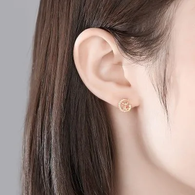 Bông tai bạc nữ đính đá CZ mặt trăng hoàng tử nhỏ LILI_598546_2