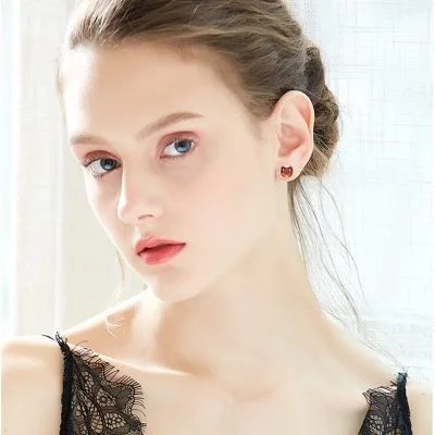 Bông Tai Bạc Nữ Mạ Bạch Kim đính đá Swarovski Lovely Day LILI 237957 21