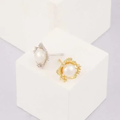 Bông Tai Bạc Nữ Ngọc Trai Dạng Stud LILI 388684 8