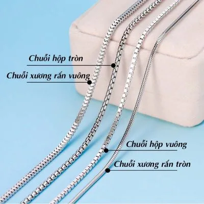Dây Chuyền Bạc Nam Tổng Hợp Chuỗi Vuông Tròn Thời Trang Hip Hop LILI 345554 1