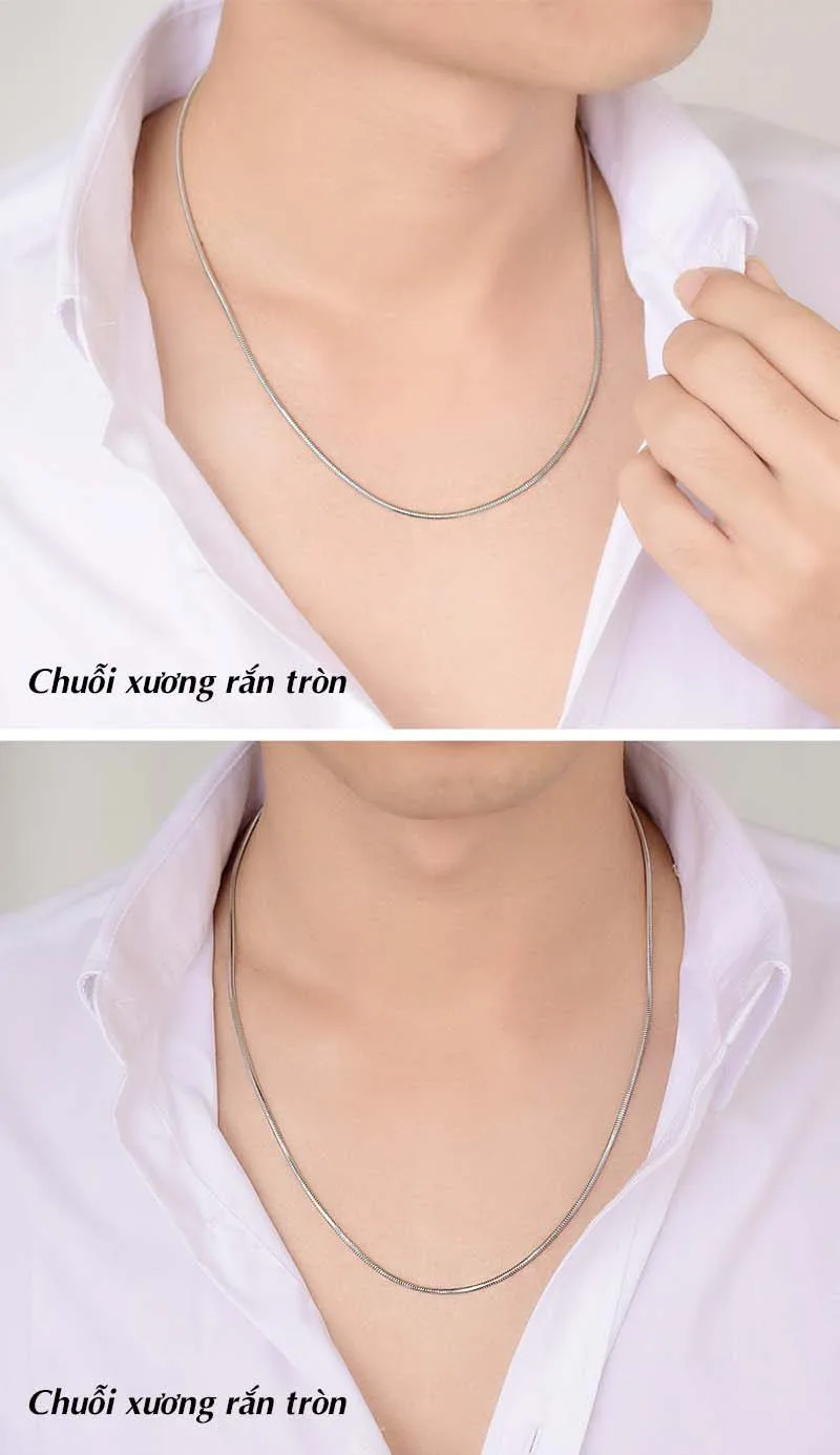 Dây Chuyền Bạc Nam Tổng Hợp Chuỗi Vuông Tròn Thời Trang Hip Hop LILI 345554 3