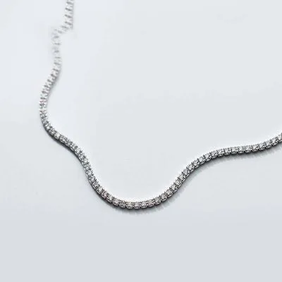 Dây chuyền bạc nữ Choker đính chuỗi đá CZ cao cấp Lolita LILI_785972_3