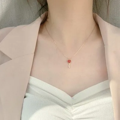 Dây Chuyền Bạc Nữ Chìa Khóa Trái Tim LILI 644727 5