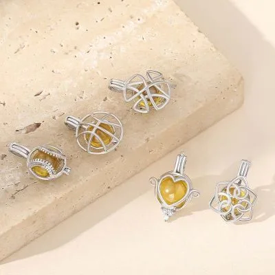 Dây Chuyền Bạc Nữ Dạng Lồng đóng Mở Chứa đá CZ LILI 954296 7