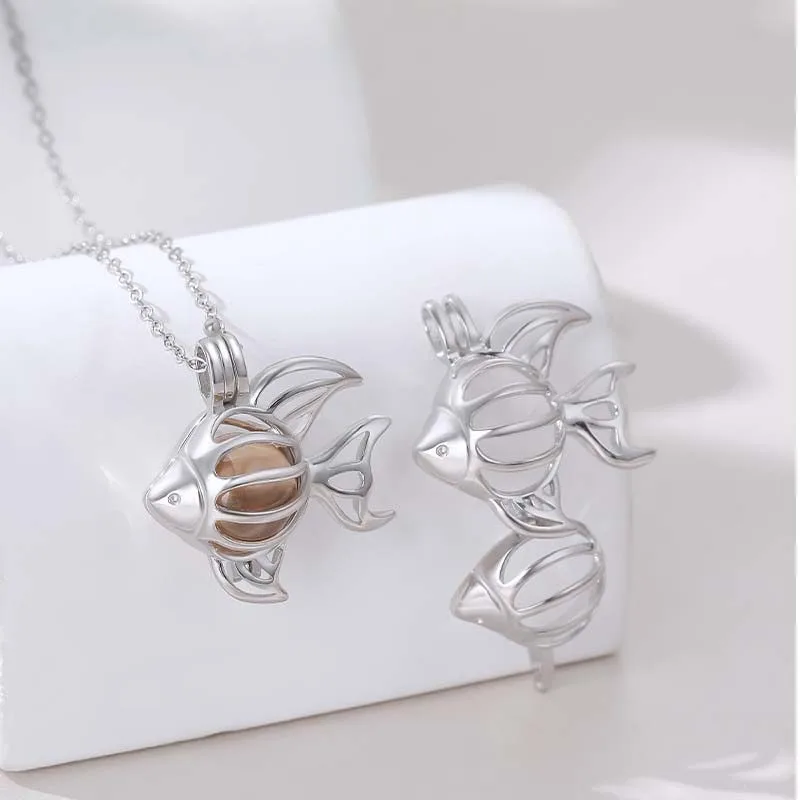 Dây Chuyền Bạc Nữ Dạng Lồng đóng Mở Hình Cá Nhỏ LILI 975577 10