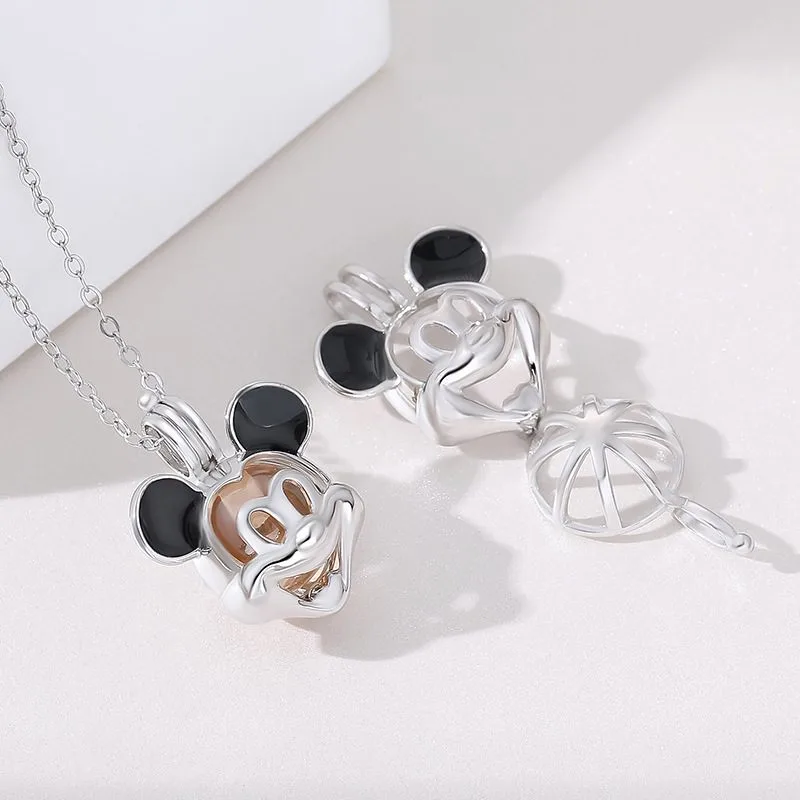 Dây Chuyền Bạc Nữ Dạng Lồng đóng Mở Hình Chuột Mickey LILI 975577 2