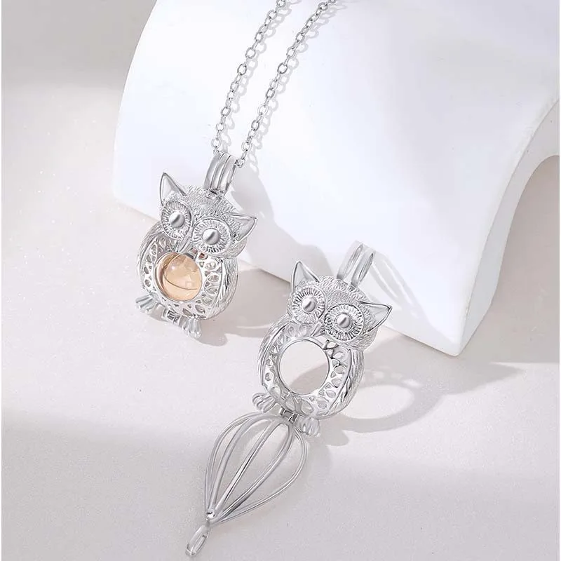 Dây Chuyền Bạc Nữ Dạng Lồng đóng Mở Hình Cú Mèo LILI 975577 8