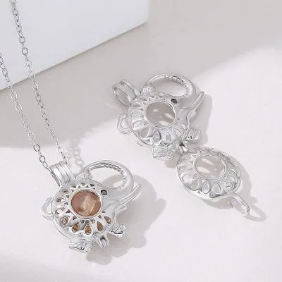 Dây Chuyền Bạc Nữ Dạng Lồng đóng Mở Hình Voi Con LILI 975577 4