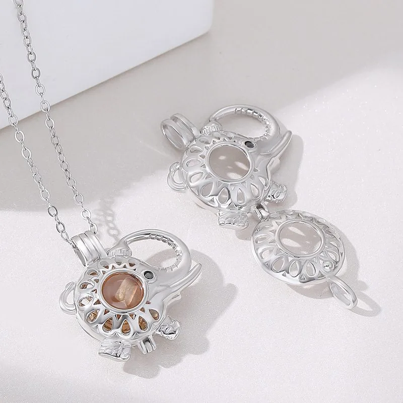 Dây Chuyền Bạc Nữ Dạng Lồng đóng Mở Hình Voi Con LILI 975577 4