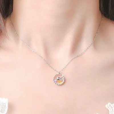 Dây chuyền bạc nữ đính pha lê Aurora cá voi Cute LILI_295477_5