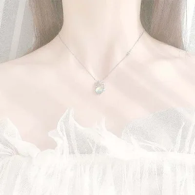 Dây Chuyền Bạc Nữ đính Pha Lê Aurora Cánh Bướm LILI 531983 11