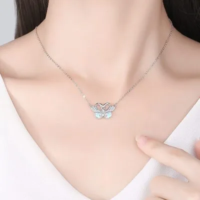 Dây Chuyền Bạc Nữ đôi Thiên Nga đính đá CZ LILI 879835 4