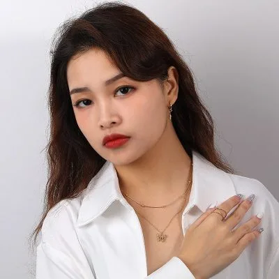 Dây Chuyền Bạc Nữ Mạ Vàng Chữ Cái LILI 521849 52