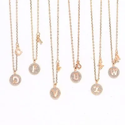 Dây chuyền bạc nữ mạ vàng đính đá CZ chữ cái LILI_928314_51