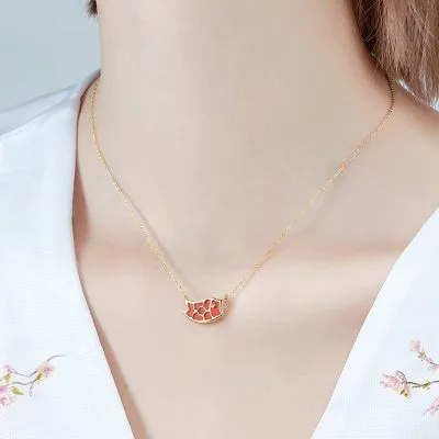 Dây Chuyền Bạc Nữ Mạ Vàng đính đá CZ Hình Cá Chép LILI 581318 13