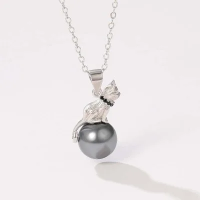 Dây Chuyền Bạc Nữ Ngọc Trai Mèo Nhỏ LILI 834123 5