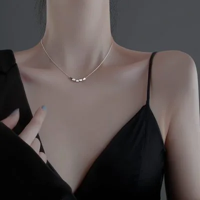 Dây Chuyền Bạc Nữ Nguyên Chất Năm Hạt đậu Beautiful Girl LILI 277794 13