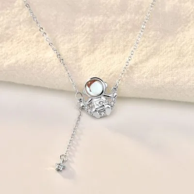 Dây Chuyền Bạc Nữ Phi Hành Gia Pha Lê Aurora LILI 864851 2
