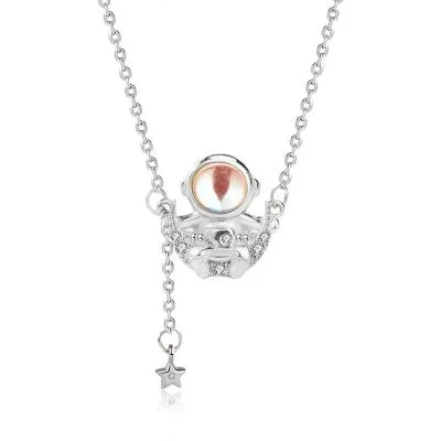 Dây Chuyền Bạc Nữ Phi Hành Gia Pha Lê Aurora LILI 864851 4