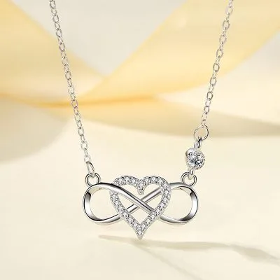 Dây Chuyền Bạc Nữ Trái Tim Tình Yêu Vô Cực LILI 451873 1