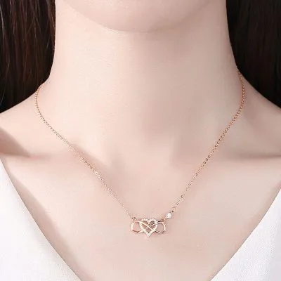 Dây Chuyền Bạc Nữ Trái Tim Tình Yêu Vô Cực LILI 451873 4