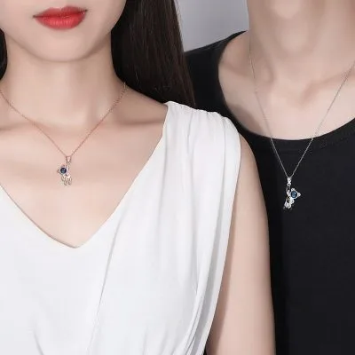Dây Chuyền đôi Bạc Gấu Phi Hành Gia LILI 856729 4