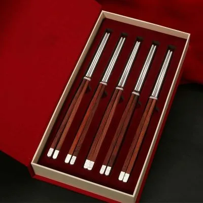 Đũa ăn Bạc Ta, Gỗ đàn Hương, Gỗ Mun Cao Cấp Sang Trọng LILI 237599 4