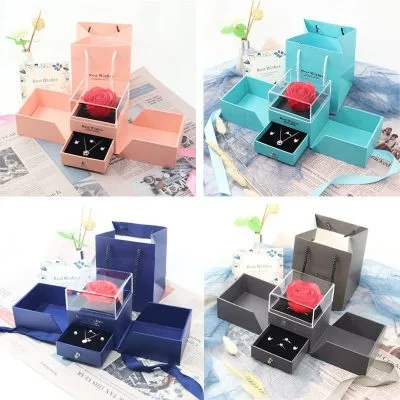 Hộp quà tặng đẹp đựng trang sức hoa hồng sáp dạng ngăn Tesoro LILI_879955_1