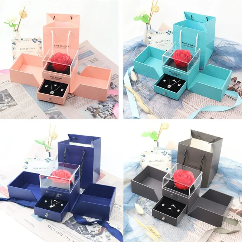 Hộp quà tặng đẹp đựng trang sức hoa hồng sáp dạng ngăn Tesoro LILI_879955_1