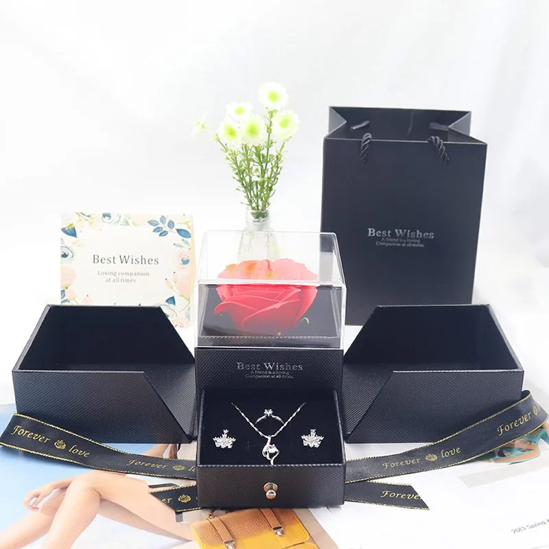 Hộp quà tặng đẹp đựng trang sức hoa hồng sáp dạng ngăn Tesoro LILI_879955_11