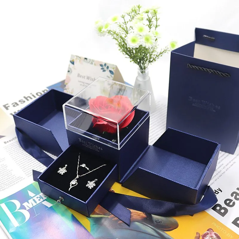 Hộp quà tặng đẹp đựng trang sức hoa hồng sáp dạng ngăn Tesoro LILI_879955_2