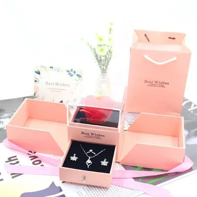 Hộp quà tặng đẹp đựng trang sức hoa hồng sáp dạng ngăn Tesoro LILI_879955_5