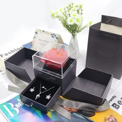 Hộp quà tặng đẹp đựng trang sức hoa hồng sáp dạng ngăn Tesoro LILI_879955_6
