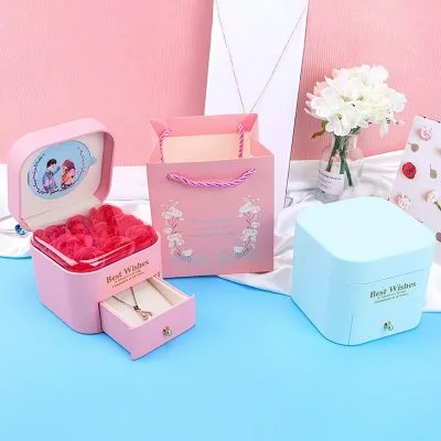 Hộp Quà Tặng đựng đồ Trang Sức Hoa Hồng Sáp Cao Cấp LILI 329659 11