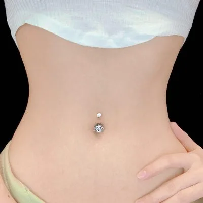 Khuyên Rốn Bụng Bạc Nữ đính đá CZ Vương Miện Nữ Hoàng LILI 693489 11
