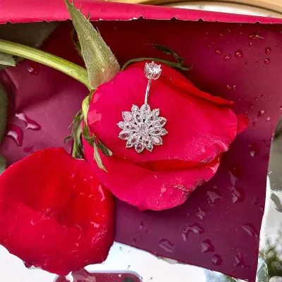 Khuyên Rốn Bụng Bạc Nữ Hoa Hướng Dương LILI 449851 11