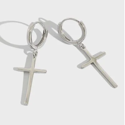 Khuyên Tai Bạc Nữ Thánh Giá Chữ Thập LILI 412899 1 1