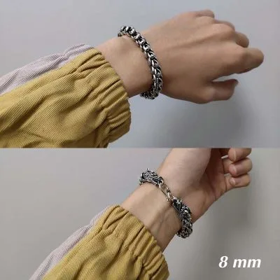 Lắc tay bạc nam ngầu chất hình rồng Dragon LILI_688517_11