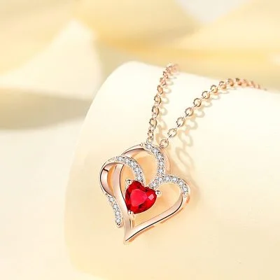 Mặt Dây Chuyền Bạc Nữ 2 Trái Tim Ghép đôi LILI 763116 1