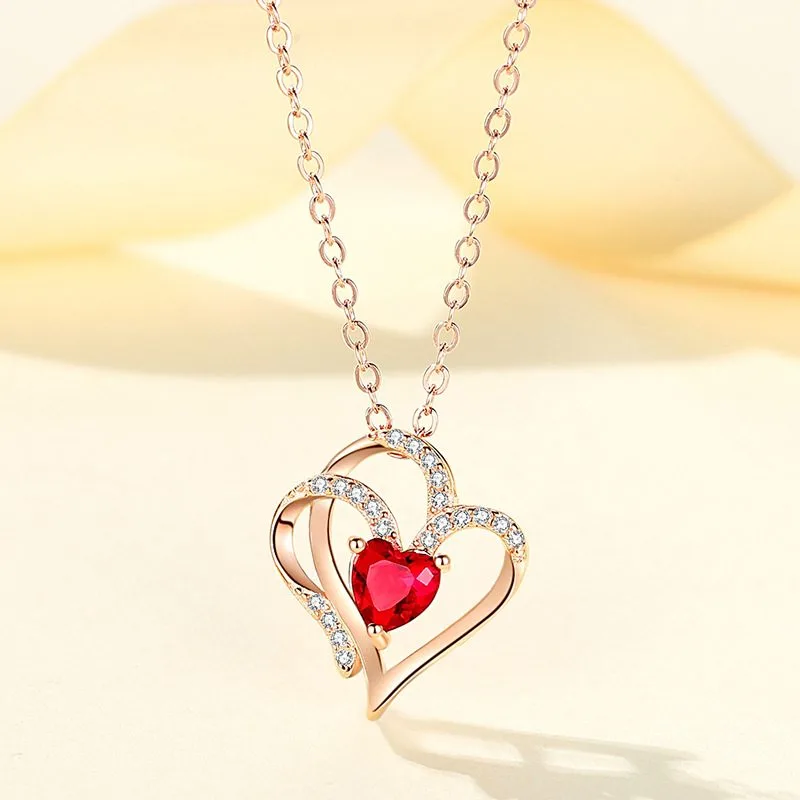 Mặt Dây Chuyền Bạc Nữ 2 Trái Tim Ghép đôi LILI 763116 2