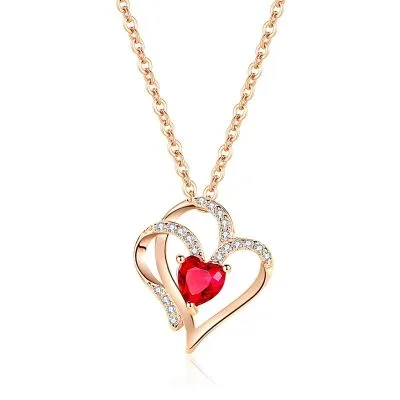 Mặt Dây Chuyền Bạc Nữ 2 Trái Tim Ghép đôi LILI 763116 5