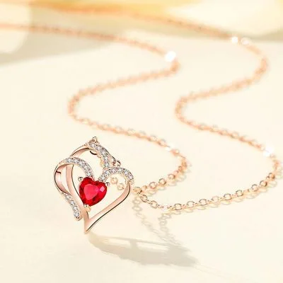Mặt Dây Chuyền Bạc Nữ 2 Trái Tim Ghép đôi LILI 763116 6