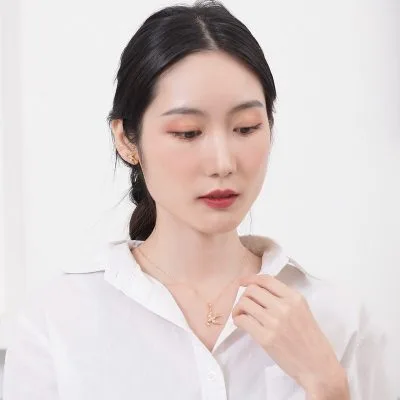 Mặt Dây Chuyền Bạc Nữ Chim én đính Ngọc Trai LILI 147586 5