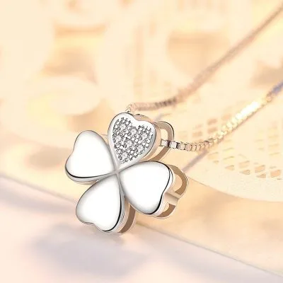 Mặt Dây Chuyền Bạc Nữ đính đá CZ Cỏ 4 Lá LILI 957264 1