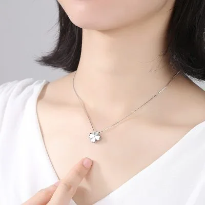 Mặt Dây Chuyền Bạc Nữ đính đá CZ Cỏ 4 Lá LILI 957264 2