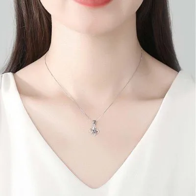 Mặt Dây Chuyền Bạc Nữ đính đá CZ Cỏ 4 Lá Trái Tim Tình Yêu LILI 732378 8