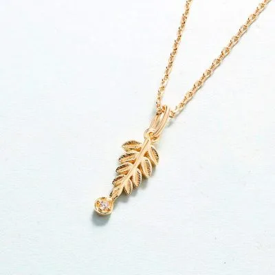 Mặt Dây Chuyền Bạc Nữ Mạ Vàng đính đá Cành Ô Liu LILI 938851 1