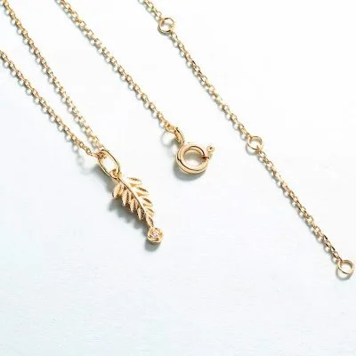 Mặt Dây Chuyền Bạc Nữ Mạ Vàng đính đá Cành Ô Liu LILI 938851 3
